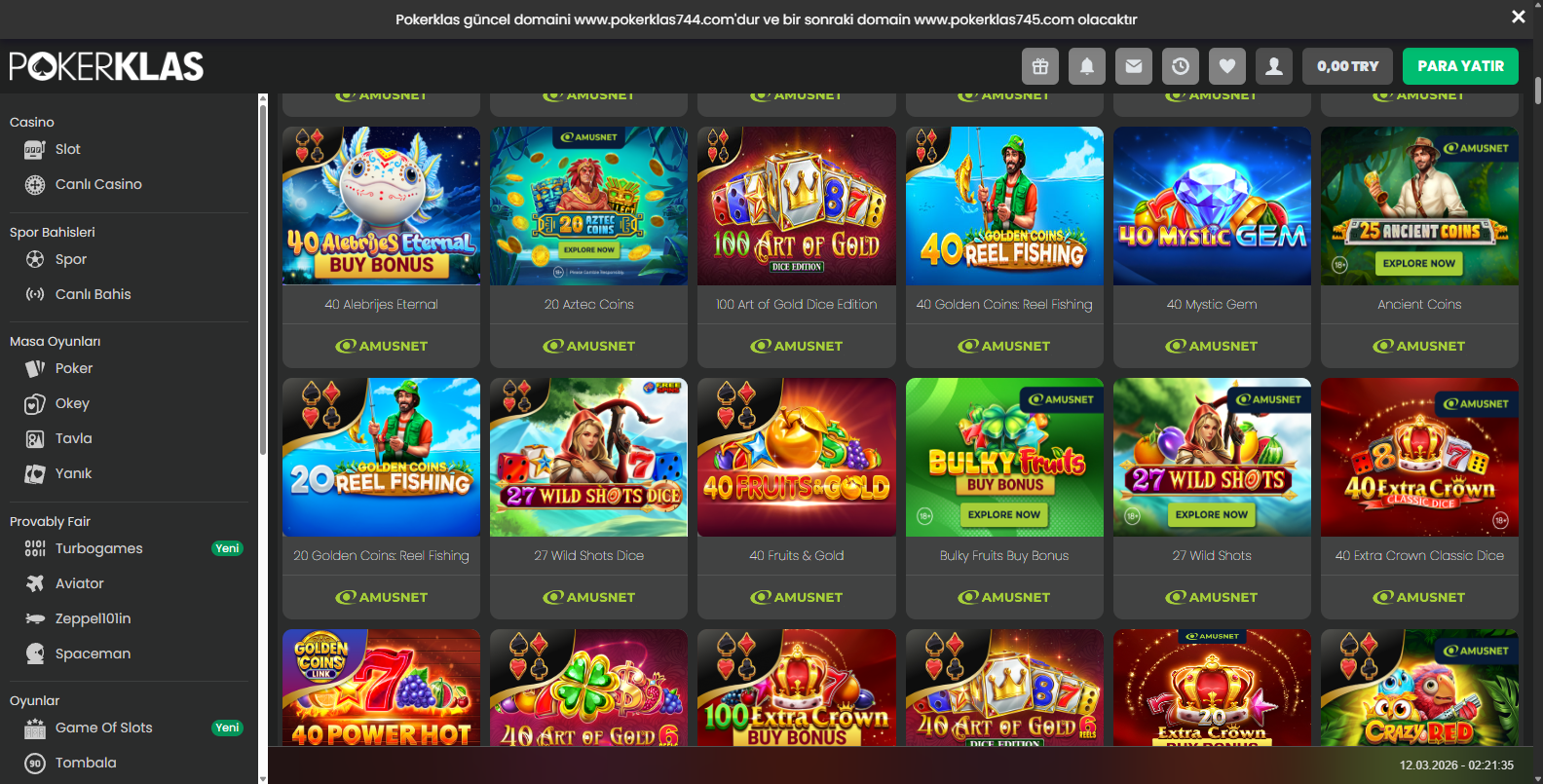Pokerklas Mefete Yatırım Bonusu